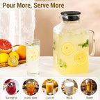 1 Gallon Square Glass Pitcher - Image 3