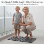 Diatomaceous Earth Stone Bath Mat Non-Slip, Foldable Stone Bath Mats - Image 4