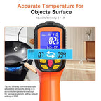 -58°F to 2732°F Digital Infrared Thermometer Gun, 50:1 Distance Ratio Laser - Image 4
