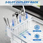 Godboat Dish Drying Rack, 2-Tier Dish Rack - Image 5