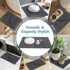 Stone Dish Drying Mat for Kitchen Counter, Absorbent Diatomaceous Earth Bath - Image 7