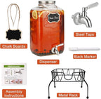 2 Gallon Glass Drink Dispenser - Image 3