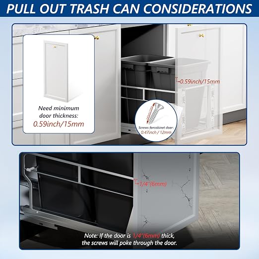 Insputer Dual Pull Out Trash Can Under Cabinet - Image 5