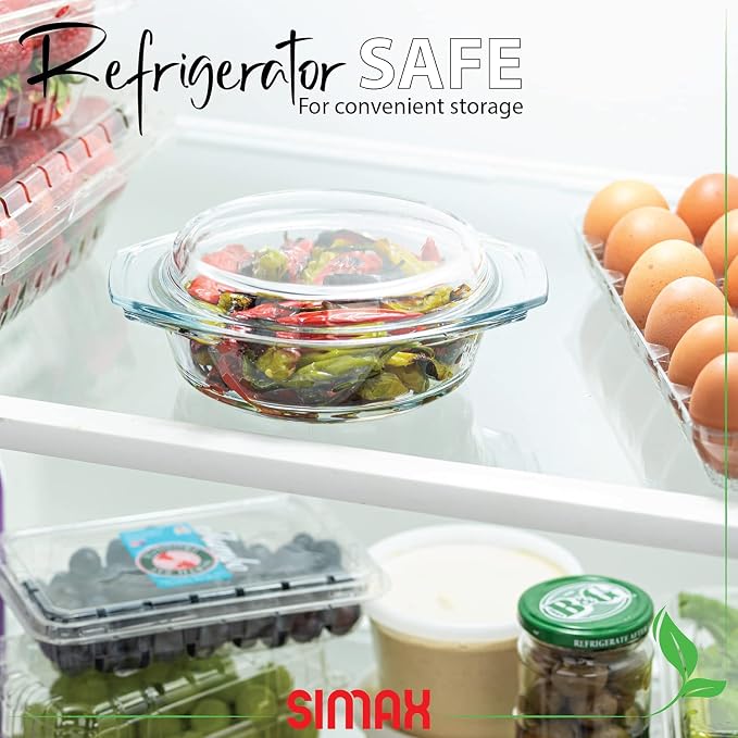 Glass Casserole Dish, 1 Quart Covered Bowl - Image 9