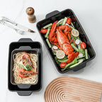 HVH Baking Dish Set, 9x13 Baking Dish, Ceramic Lasagne Pan Deep, Large - Image 2