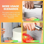 ZukoCert 2-Pack Stainless Steel Bench Scraper – Durable Dough Cutter - Image 6
