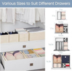 Criusia Drawer Organizer Clothes, 24 Pack Underwear Drawer Organizers, Foldable - Image 7