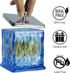 Qtip Holder, 15Oz Blue Glass Apothecary Jars - Image 5