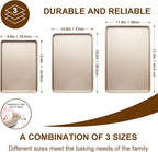 Baking Sheet Pan Set of 3, Commercial Cookie Sheets - Image 3