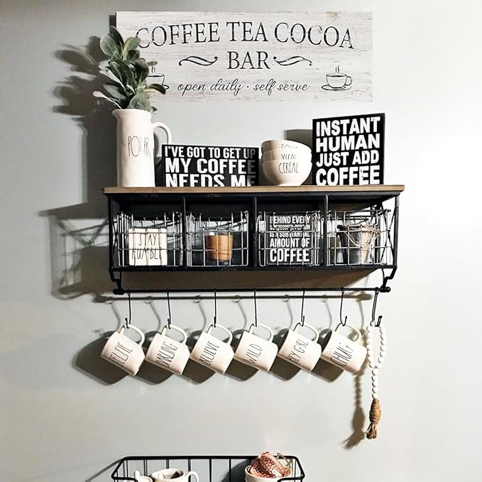 Coffee Tea Cocoa Bar Sign Decor Farmhouse Wall Plaque - Image 5
