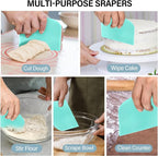 Ecavria Bench Scraper, Premium Stainless Steel Dough Scraper - Image 3