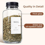 ComSaf Large Spice Jars, Empty Spice Containers and Square Spice Bottles - Image 4