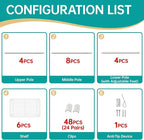 SINGAYE 6 Shelves Storage Shelf Wire Closet Bathroom Organizers Metal Pantry - Image 8