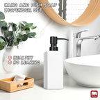 GMISUN White Soap Dispenser, Bathroom Hand Soap Dispenser, Glass Dispenser - Image 4