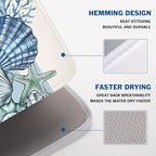 Summer Sea Shell Drying Mat 24x18 Inch, Starfish Drying Mat - Image 4