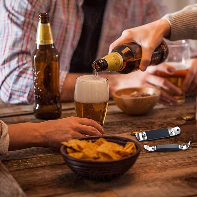 3 Pieces Magnetic Bottle Openers Can Opener Classic Beer Opener Stainless Steel - Image 7