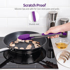 600ºF Heat Resistant Kitchen Tongs: U-Taste 12 inch Large Silicone Cooking Tong - Image 9