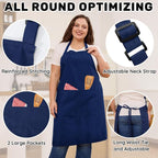 2 Pcs Plus Size Chef Apron, Unisex Professional Apron - Image 5