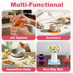 Ninsula 8P Jar Opener Gripper, Non Slip Pad, Colorful Rubber Jar Opener Grippers - Image 6