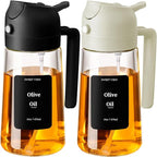 SWEET VIEW 2PCS Oil Sprayer for Cooking, 16oz/470ml Glass Oil Dispenser/Pour by SWEETVIEW