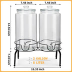 2 Gallon Beverage Dispenser 2 Pack, Stainless Steel Spigot Drink Dispenser - Image 3