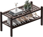 ROMGUAR CRAFT 2 Tier Bamboo Shoe Rack by ROMGUAR+CRAFT