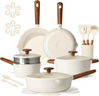 CAROTE 21pcs Cookware Set Nonstick Pots and Pans Set, Ceramic Cookware Set by CAROTE