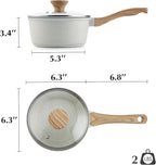 SENSARTE White Ceramic Nonstick Saucepan - Image 9