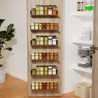 Spice Rack Self-Adhesive or drilling, Rustic Style Hanging Spice Rack, Spice - Image 7