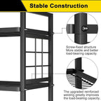 GIOTORENT 5-Wire Standing Book Shelf & Bookcase, Metal Storage Shelving Unit - Image 7