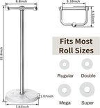 RARXTR Toilet Paper Holder Stand, Bathroom Free Standing Toilet Paper Stand - Image 6
