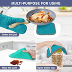 6 Pcs Oven Mitts and Pot Holders, 500℉ Heat Resistant Oven Mitts - Image 5