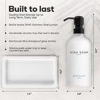 White Glass Hand and Dish Soap Dispenser Set by Brighter Barns - Image 3