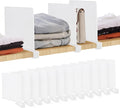 JOY DECOR 12 Pack Acrylic White Shelf Dividers by JOY+DECOR