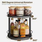 YATINEY Lazy Susan Organizer, Rotating Spice Rack, 2 Tier Spice Turntable - Image 3
