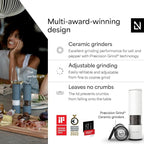 LARS NYSØM Salt and Pepper Grinder Set Manual, Stainless Steel Salt and Pepper - Image 2