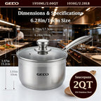 GEDO Food-Grade 316L Stainless Steel Sauce Pan - Image 3