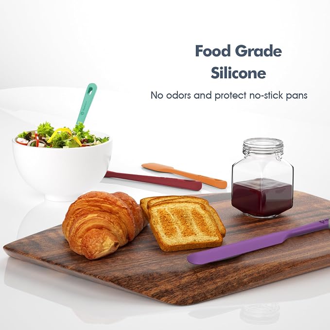 ChefAide 5 Pieces Silicone Spatula Set, Food Grade Rubber Spatula, Upgrade - Image 6