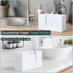 Paper Towel Dispenser Countertop, Wooden Bathroom Paper Towel Holder, - Image 3