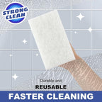 Handled Bath Scrubber, Bathroom Scouring Pad, Heavy Duty Cleaning Sponge Scrub - Image 2