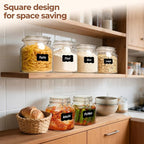 ComSaf 2-Pack 74oz Wide-Mouth Glass Jars - Image 6
