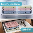 Silicone Ice Cube Trays with Lids 3-Pack, 15-Cavity Ice Tray Set - Image 6