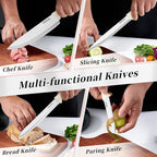 Knife Set, 6-Piece Kitchen Knife Set, German High Carbon Stainless Steel - Image 4