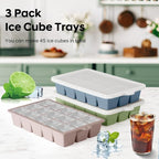 Silicone Ice Cube Tray 2 Pack, HANCELANT Ice Cube Mold, Ice Trays - Image 6