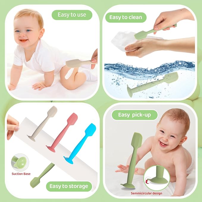 Diaper Spatula with Case, 3 Pack Baby Diaper Cream spatulas with 3 Storage Boxes - Image 4