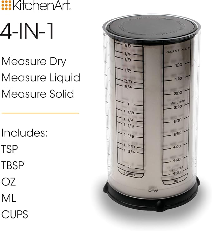 KitchenArt Professional Series 2 Cup Adjust-A-Cup, Champagne Satin, Adjustable - Image 4