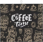 Coffee Time Dish Drying Mat 16x18 Inch, Microfiber Absorbent Fast Dry Mat Large by Unknown