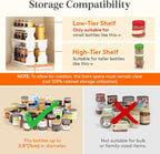 Lifewit Sliding Spice Rack for Cabinets, 6.4"H x 11.1"D x 6.1"W Slide Out Swive - Image 7