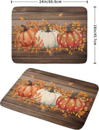 Autumn Pumpkin Dish Drying Mat Rustic Wood Dish Drainer Mats Fast Dry - Image 2