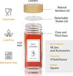 Aliggbent Spice Jars with Lable, Spice Containers Bottles, Glass Seasoning Jars - Image 2